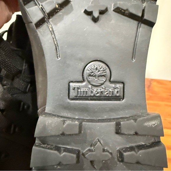 Timberland Ellendale Water Resistant Mid Lace-Up Black Leather Boots - Picture 7 of 9